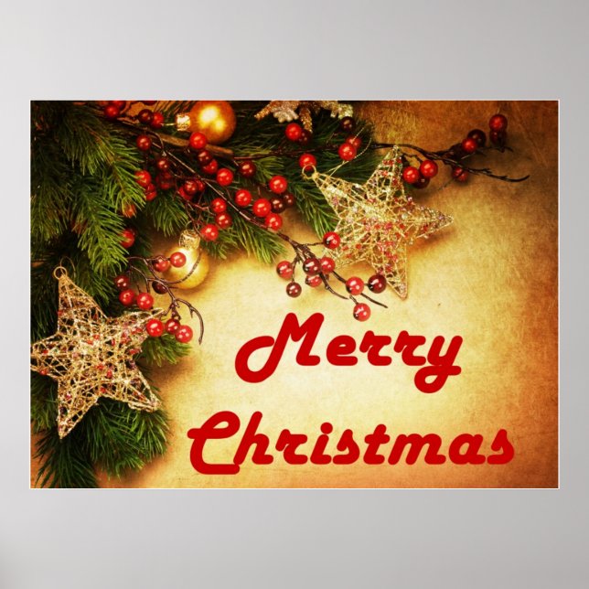 Schöne frohe Weihnachten Poster (Vorne)