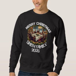 Schöne frohe Weihnachtsfamilie Design Sweatshirt