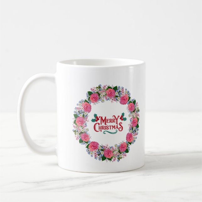 Schöne fröhliche Weihnachtsfeiertage Tasse (Links)
