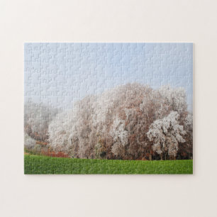 Schöne Frostbaume Österreich Landschaft Puzzle