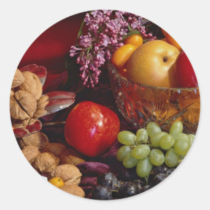 Schöne Fruchtanordnung Runder Aufkleber