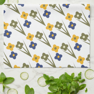 Schöne Frühlingsblumen  Geschirrtuch