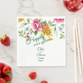 Schöne Frühlingsblumen Hochzeitspapier Napkins Serviette