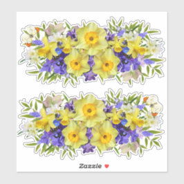 Schöne Frühlingsblumen, kundenspezifisch geschnitt Aufkleber