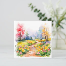 Schöne Frühlingsblumen Mitteilungskarte