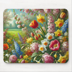Schöne Frühlingsblumen Mousepad