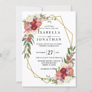 Schöne Frühlingsflora Einladung