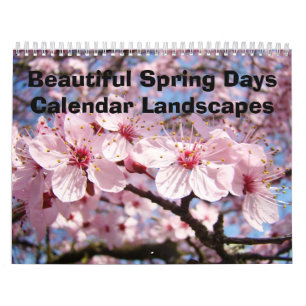 Schöne Frühlingskalender Landschaften Bäume Kalender