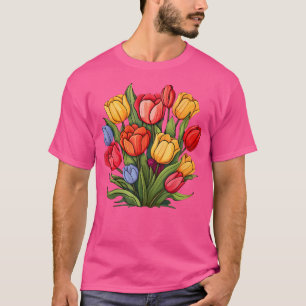 Schöne Frühlingstrasse Blume Pflanze Gartenanlagen T-Shirt