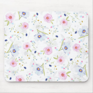 Schöne Frühlingswasserfarbe Blume von Schaufenster Mousepad