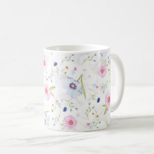 Schöne Frühlingswasserfarbe Blume von Schaufenster Tasse
