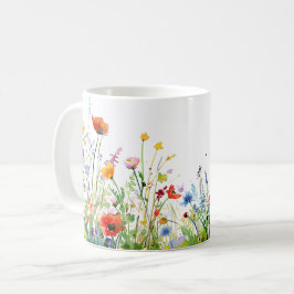 Schöne Frühlingswiese-Blume Wrap Kaffeetasse