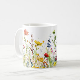 Schöne Frühlingswiese-Blume Wrap Kaffeetasse