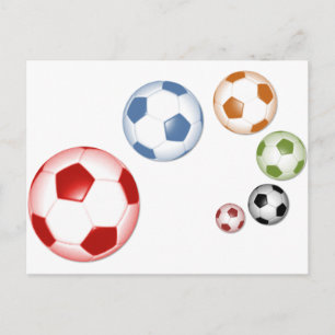 Schöne Fußball- oder Fußballkugeln Postkarte