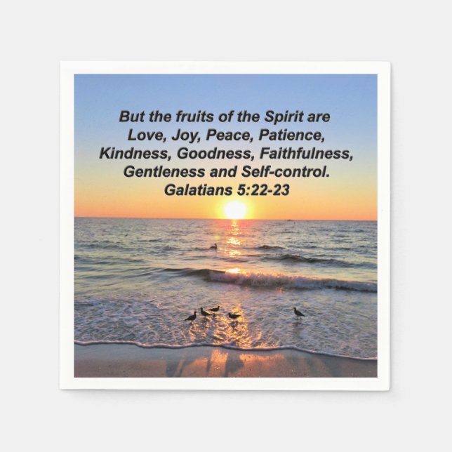 SCHÖNE GALATIANER 5 SONNENREISE SERVIETTE (Vorderseite)