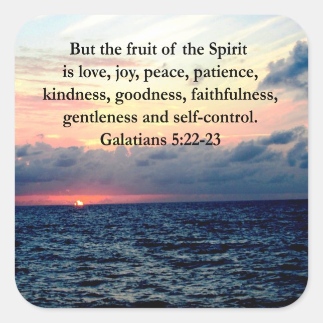 SCHÖNE GALATIANERFRÜCHTE DES SPIRITS QUADRATISCHER AUFKLEBER (Vorderseite)