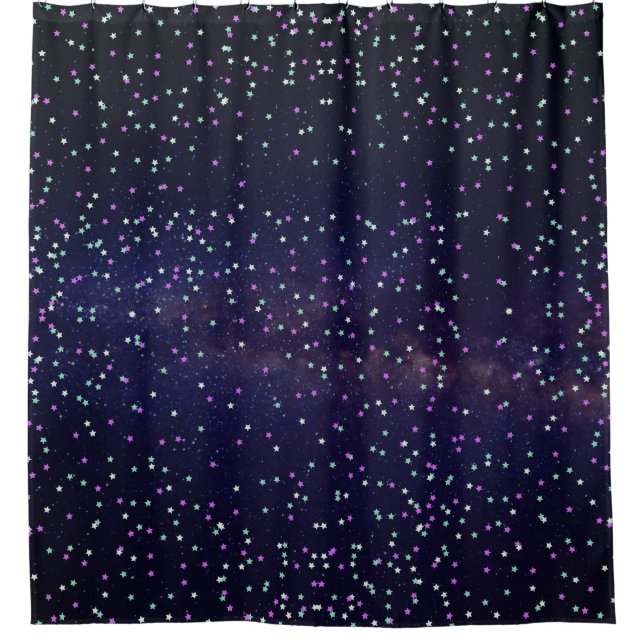 Schöne Galaxie, Sterne Duschvorhang (Vorderseite)