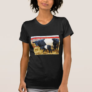 Schöne Galloway Kuh und Kalb Aquarell T-Shirt