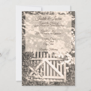 Schöne Garden Gate Wedding Einladung
