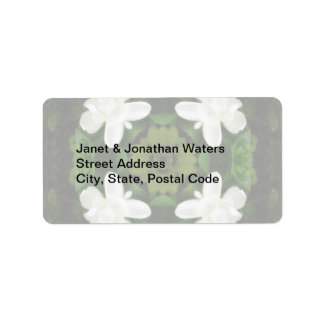 Schöne Gardenie 5 Kaleidoskop 1 Adressaufkleber