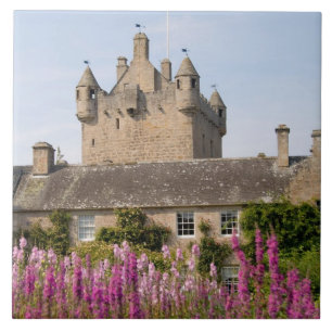 Schöne Gärten und berühmtes Schloss in Schottland  Fliese