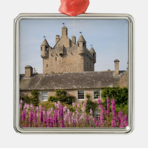 Schöne Gärten und berühmtes Schloss in Schottland  Silbernes Ornament