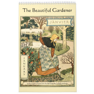 Schöne Gärtnerin Art Nouveau von Grasset Kalender