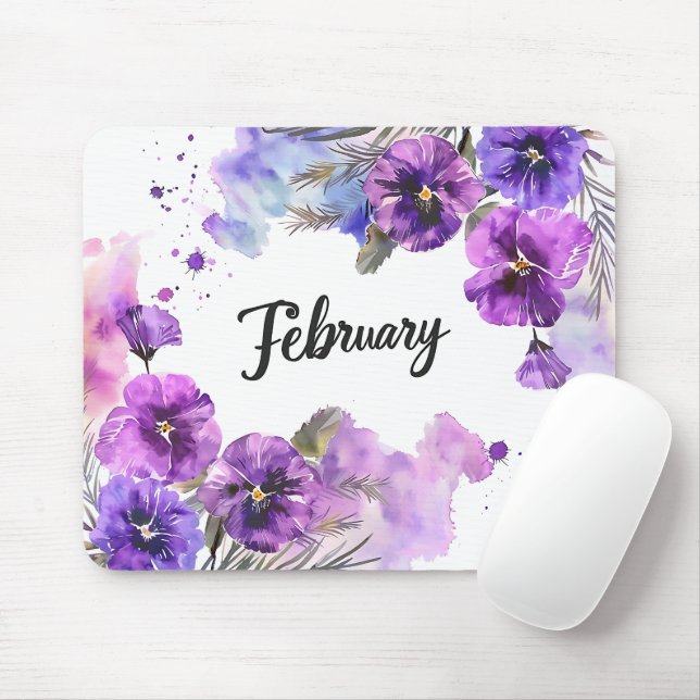 Schöne Geburtsmonat-Blume/Februar Mousepad (Mit Mouse)