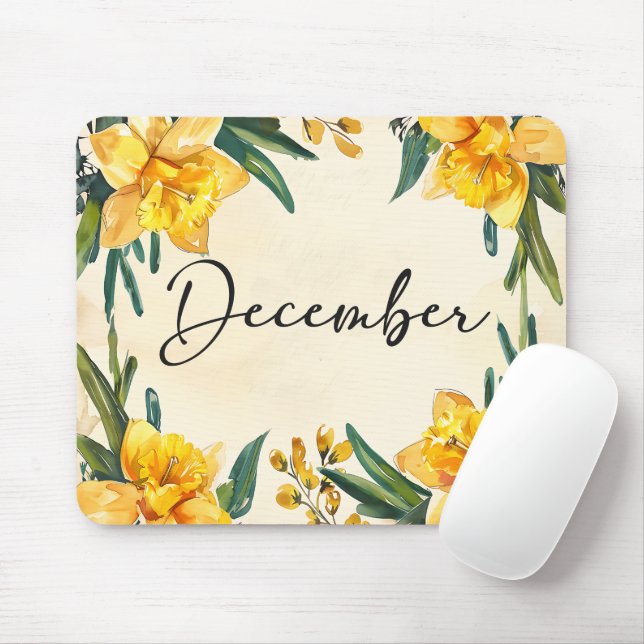 Schöne Geburtsmonate Blume/Dezember Mousepad (Mit Mouse)