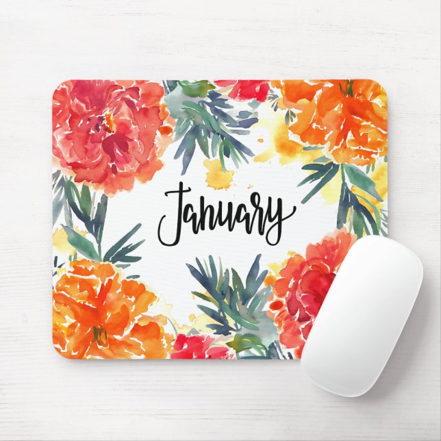 Schöne Geburtsmonate Blume/Januar Mousepad (Mit Mouse)