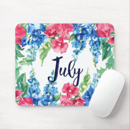 Schöne Geburtsmonate Blume/Juli Mousepad