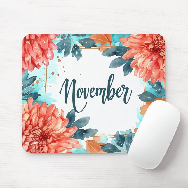 Schöne Geburtsmonate Blume/November Mousepad (Mit Mouse)