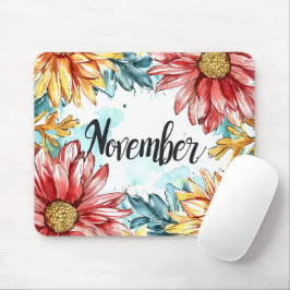 Schöne Geburtsmonate Blume/November Mousepad