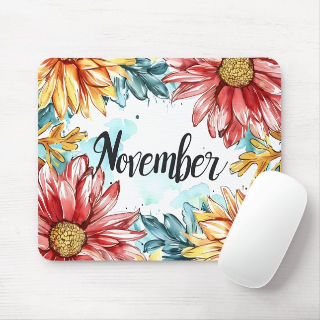 Schöne Geburtsmonate Blume/November Mousepad (Mit Mouse)