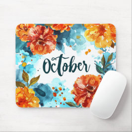 Schöne Geburtsmonate Blume/Oktober Mousepad