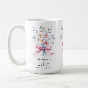 Schöne Geburtsmonatsblume/Juli/ Kaffeetasse