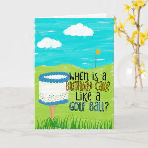 Schöne Geburtstagskarte für Golfer, Golfer Karte