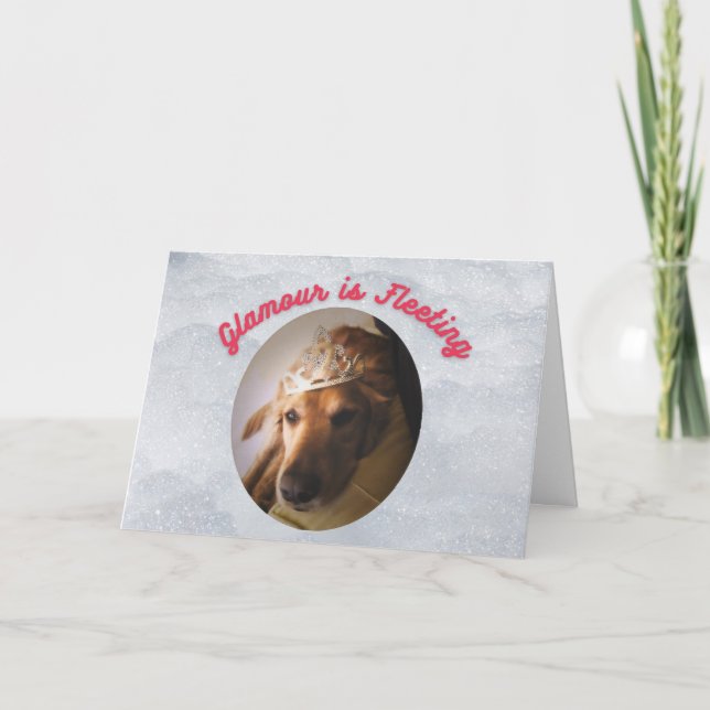 Schöne Geburtstagskarte Glamourous Goldener Retrie Karte (Vorderseite)