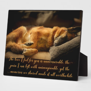 Schöne Gedenktafel für Deutscher Schäferhund-Haust Fotoplatte