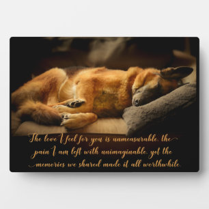Schöne Gedenktafel für Deutscher Schäferhund Pet Fotoplatte