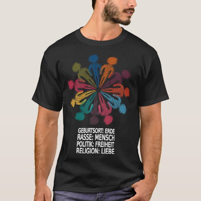 Schöne gegen Rassismus T-Shirt (Vorderseite)