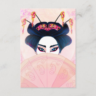 Schöne geisha Portrait Einladung