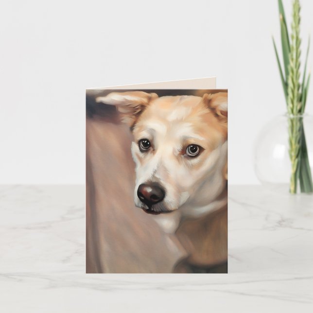 Schöne geklappte Grußkarte für die Husky Girl Karte (Vorderseite)