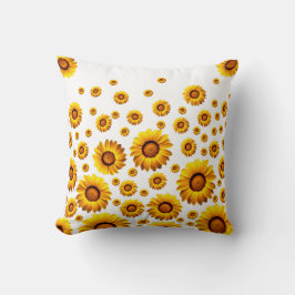 Schöne gelbe Blumen Kissen