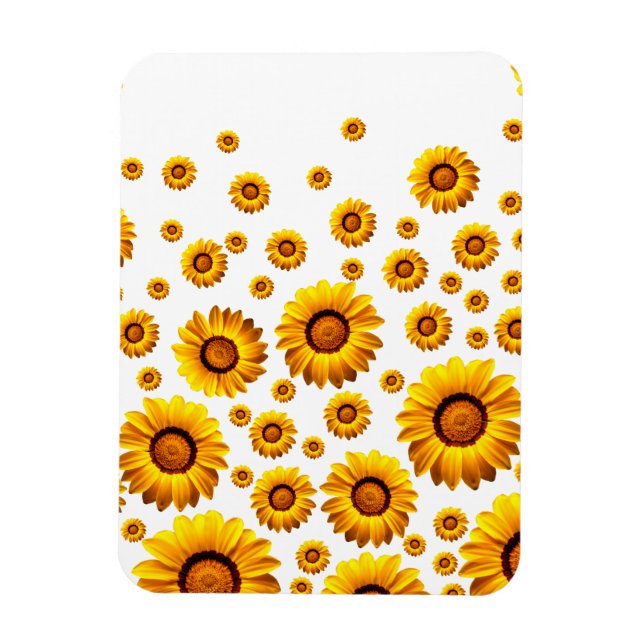 Schöne gelbe Blumen Magnet (Vertikal)