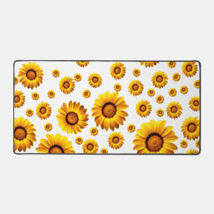 Schöne gelbe Blumen Schreibtischunterlage