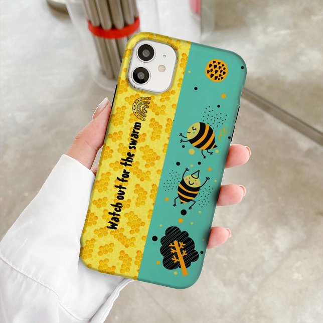 Schöne gelbe Honigbienen iPhone Case (Lovely yellow honeybees iPhone Case)