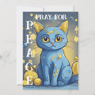 Schöne Gelbe Katze mit blauen Augen - ukraine Feiertagskarte