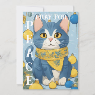 Schöne Gelbe Katze mit blauen Augen - ukraine Feiertagskarte
