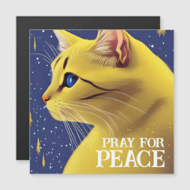 Schöne Gelbe Katze mit blauen Augen - ukraine Magnetkarte